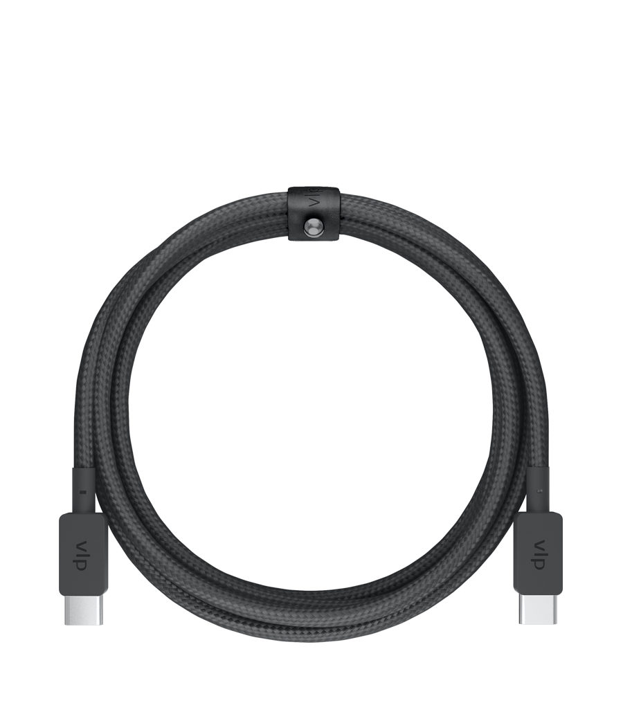 Кабель для СТ VLP USB-С - USB-С, 60w, 2м, нейлон, черный 1