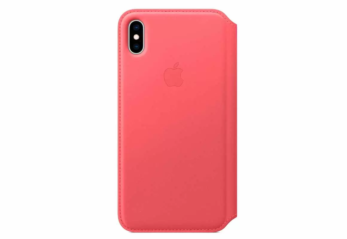Чехол IPhone XS Max Leather Folio MRX62ZM/A Peony pink