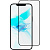 Защитное стекло uBear Extreme Nano Antibacterial для iPhone 12/12 Pro, черная рамка